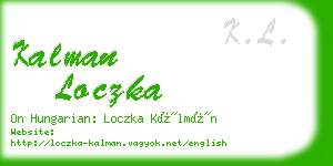 kalman loczka business card